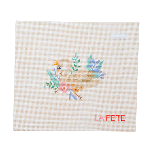 12 Days Of Christmas - Seven Swans A-Swimming Hand Painted Needlepoint Canvas