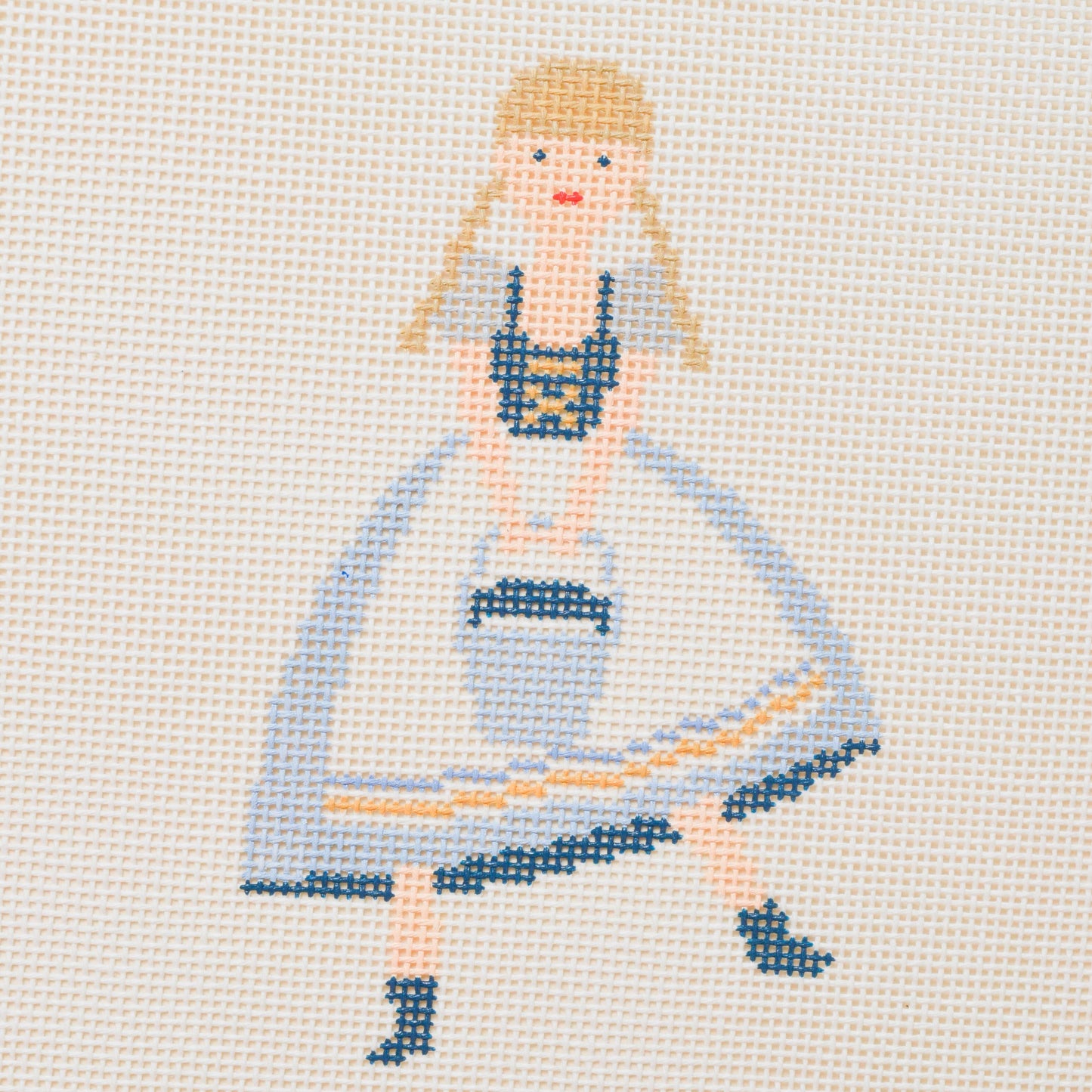 12 Days Of Christmas - Eight Maids O' Milking Hand Painted Needlepoint Canvas