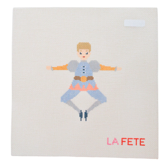 12 Days Of Christmas - Ten Lords A-Leaping Hand Painted Needlepoint Canvas