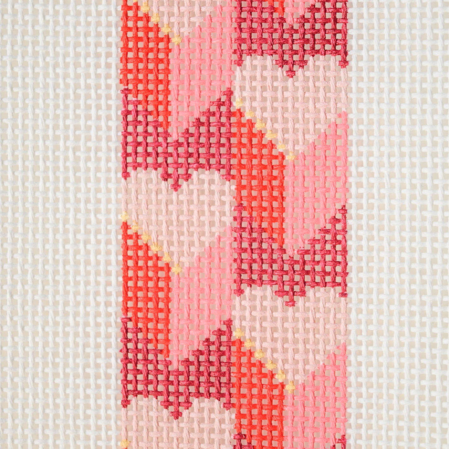 Expanding Hearts Key Fob Hand Painted Needlepoint Canvas - Valentine's Day Collection