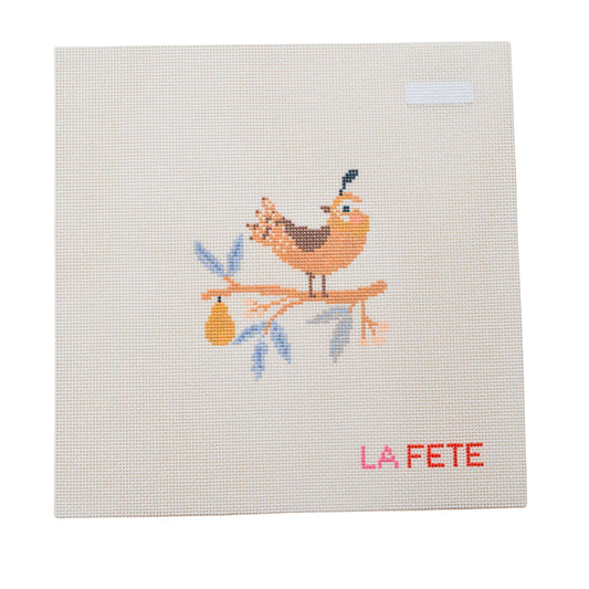 12 Days Of Christmas - A Partridge in a Pear Tree Hand Painted Needlepoint Canvas