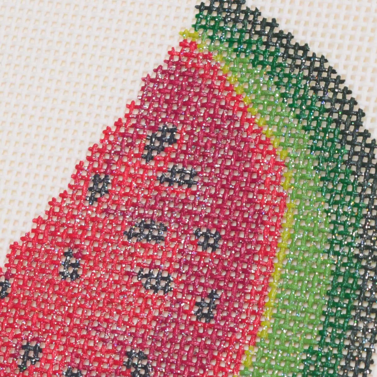 Fruit Gems Watermelon Hand Painted Needlepoint Canvas