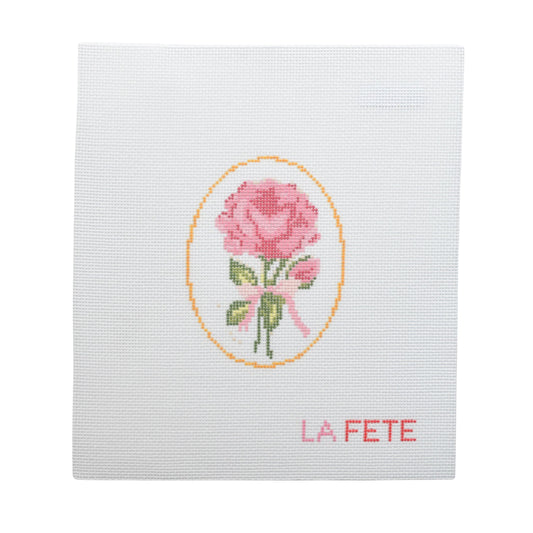 15th Year Anniversary Rose Flower Series  Hand Painted Needlepoint Canvas