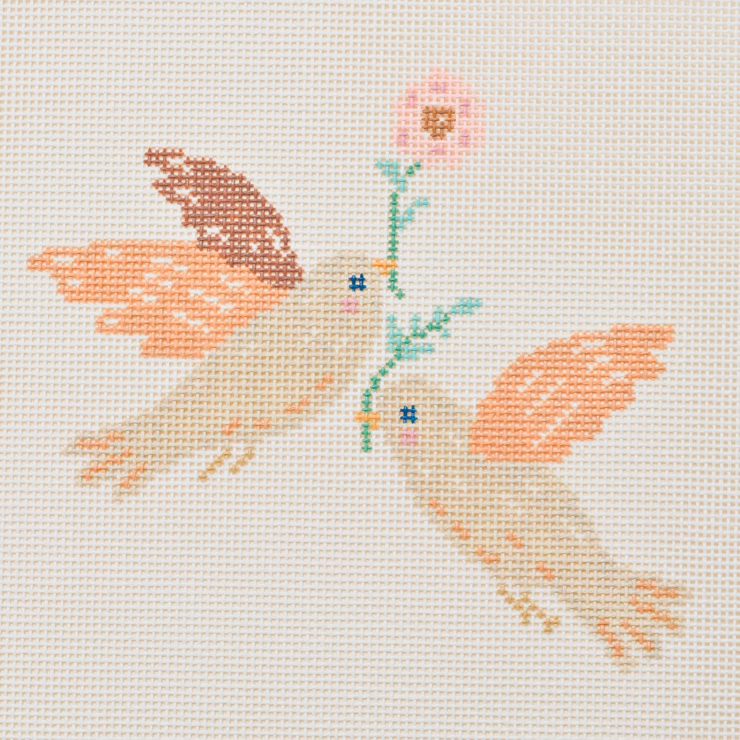 12 Days Of Christmas - Two Turtle Doves Hand Painted Needlepoint Canvas