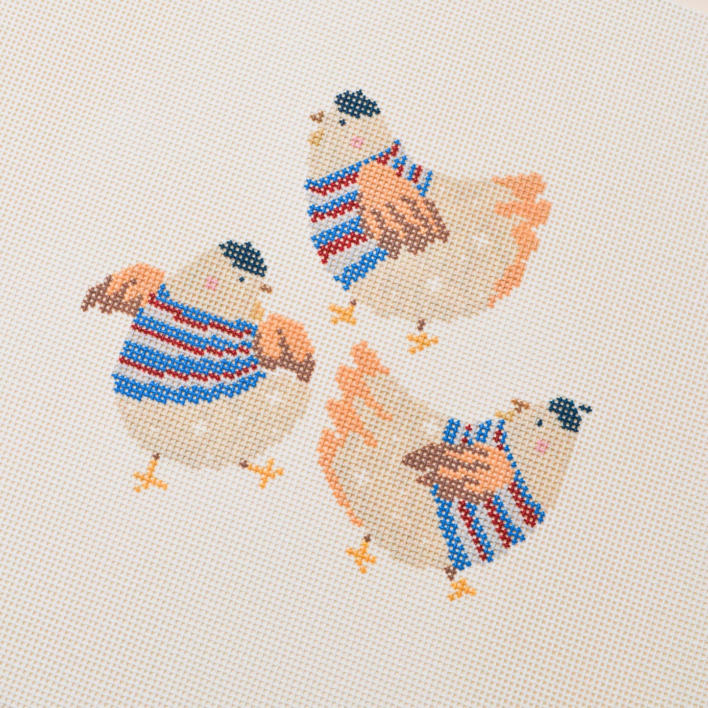 12 Days Of Christmas - Three French Hens Hand Painted Needlepoint Canvas