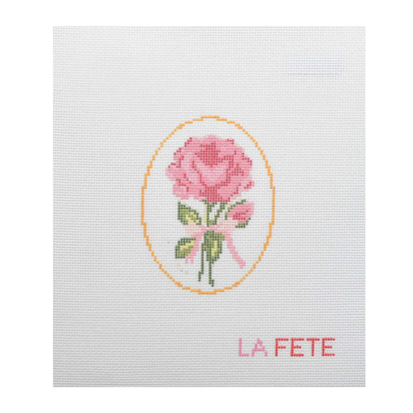 15th Year Anniversary Rose Flower Series Hand Painted Needlepoint Canvas