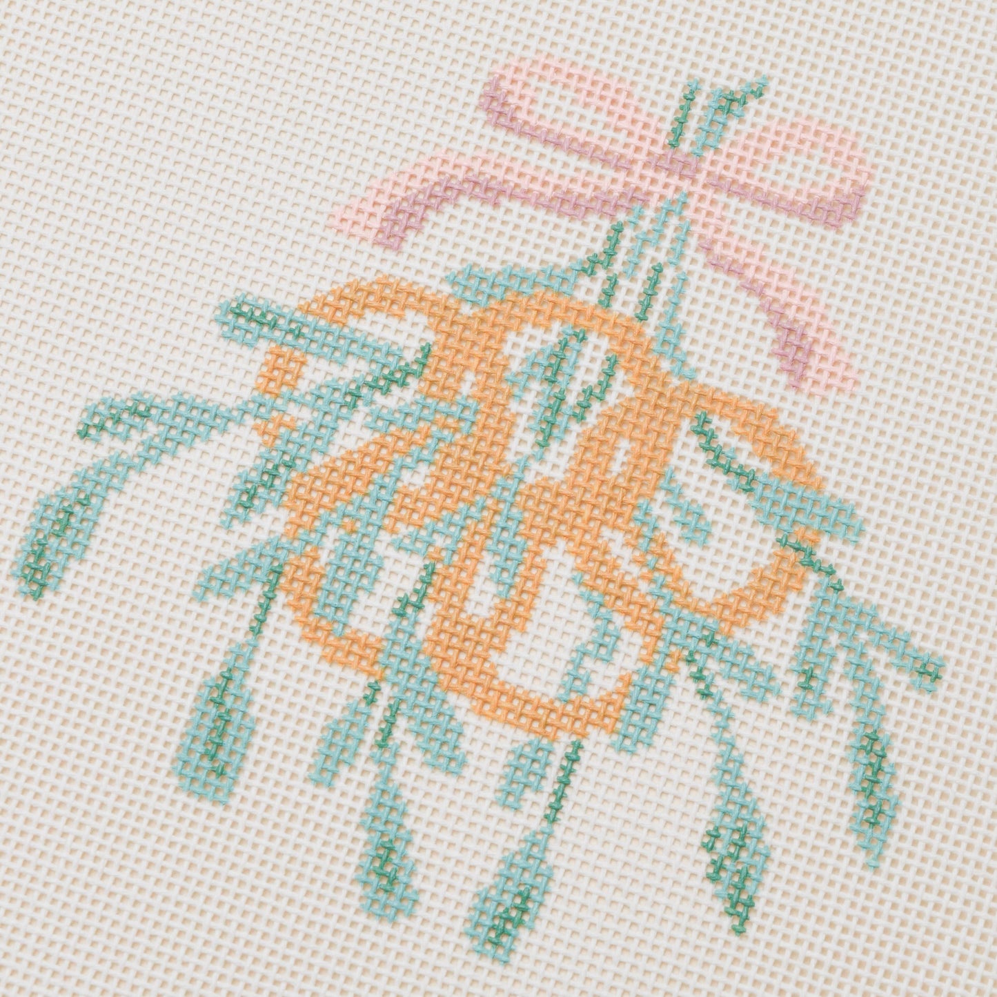 12 Days Of Christmas - Five Gold Rings Hand Painted Needlepoint Canvas
