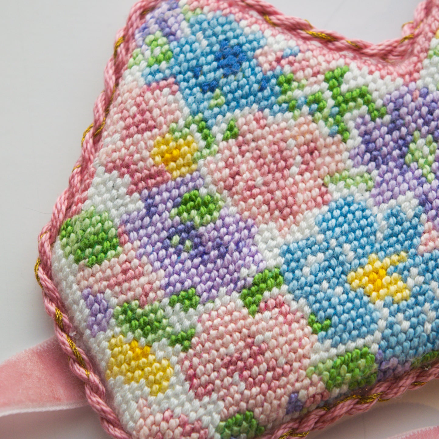 Customizable Floral Crown Needlepoint Canvas