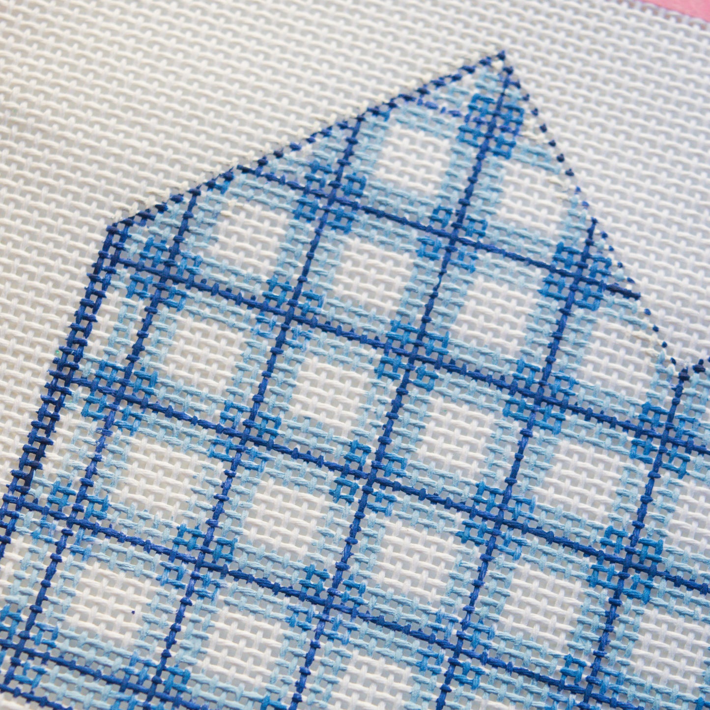 Gingham Birthday Crown Needlepoint Canvas