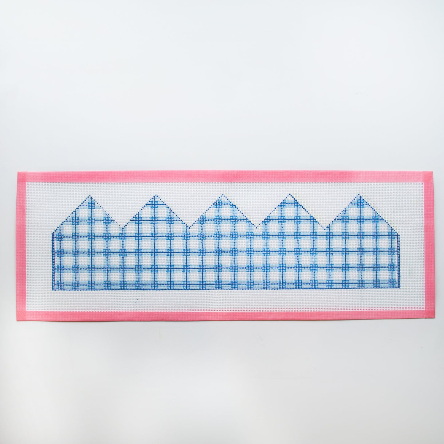 Gingham Birthday Crown Needlepoint Canvas