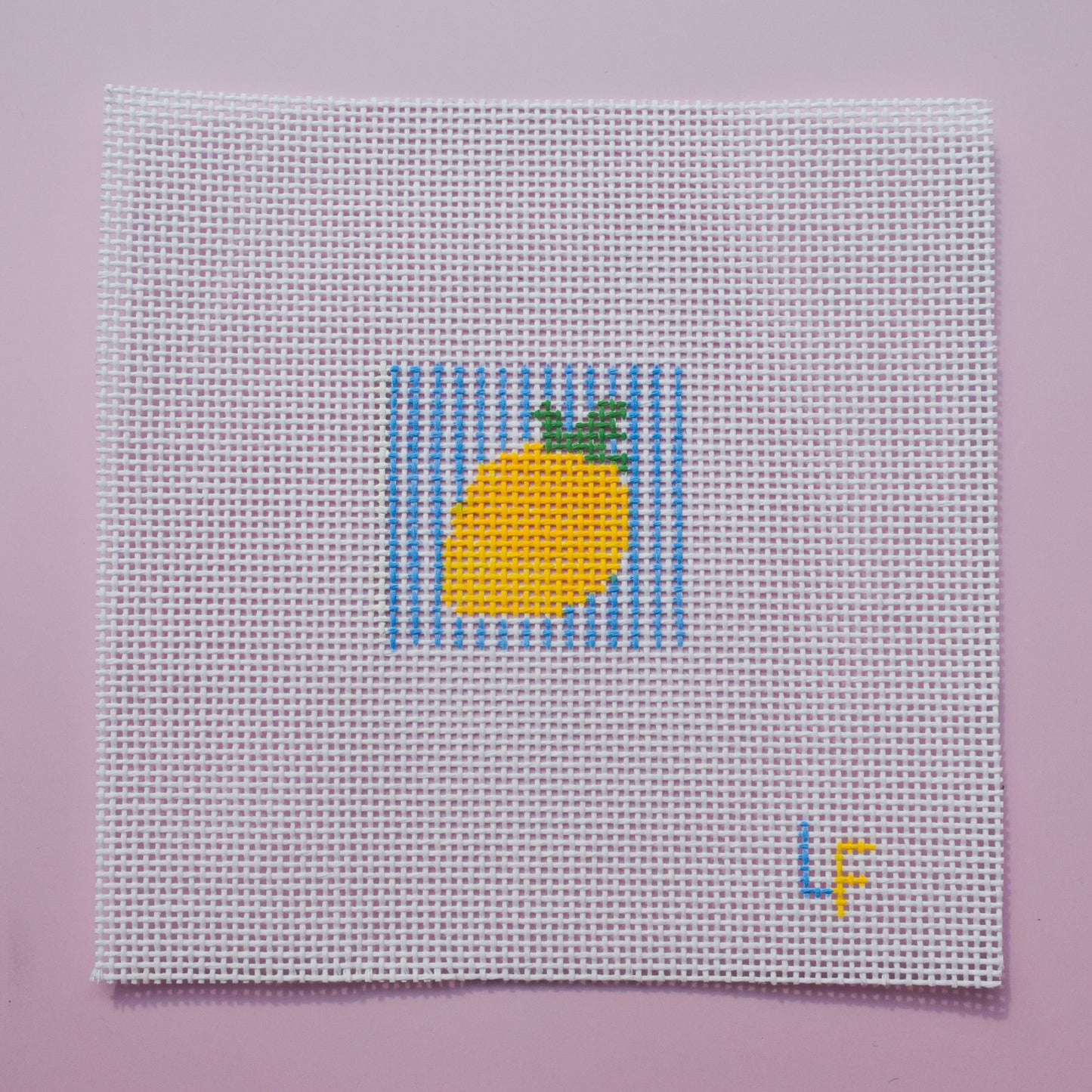 Lemon Needlepoint Canvas – 2" Charm