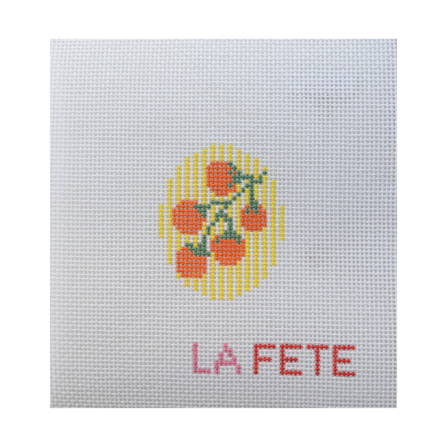 Tomato Charm Hand Painted Needlepoint Canvas