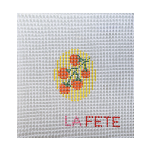 Tomato Charm Hand Painted Needlepoint Canvas