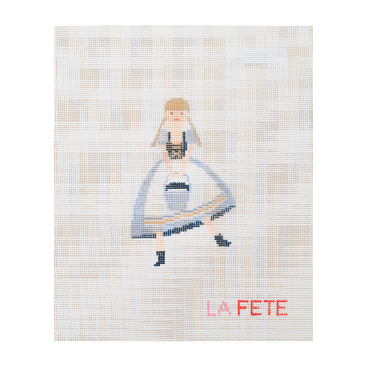 12 Days Of Christmas - Eight Maids O' Milking  Hand Painted Needlepoint Canvas