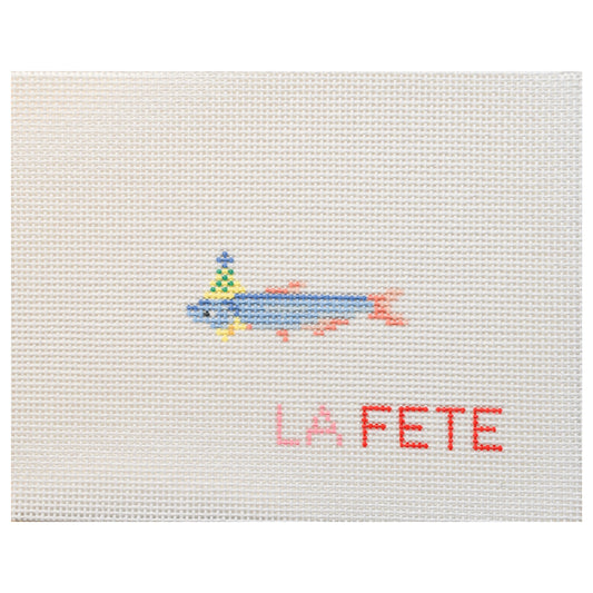 Party Animals -Sardine Hand Painted Needlepoint Canvas
