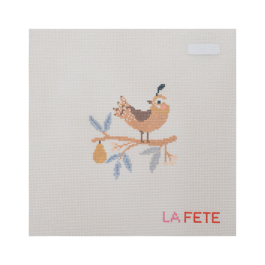 12 Days Of Christmas - A Partridge in a Pear Tree Hand Painted Needlepoint Canvas