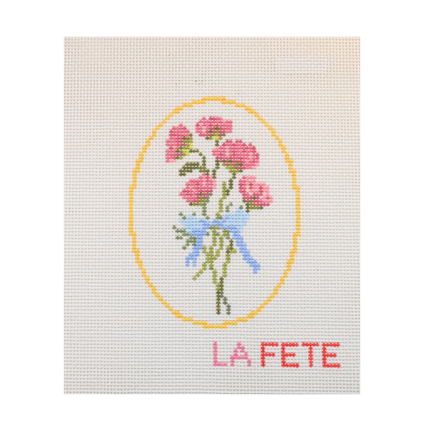 Geraniums Hand Painted Needlepoint Canvas