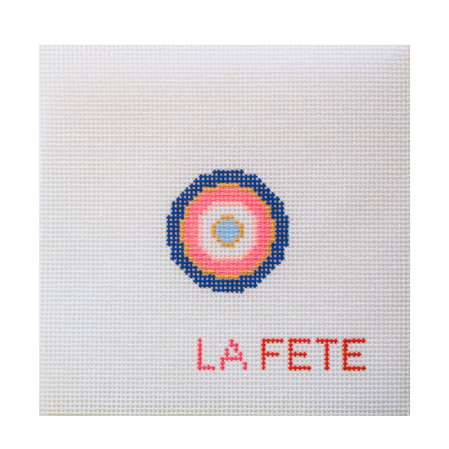 Mini Evil Eye Hand Painted Needlepoint Canvas