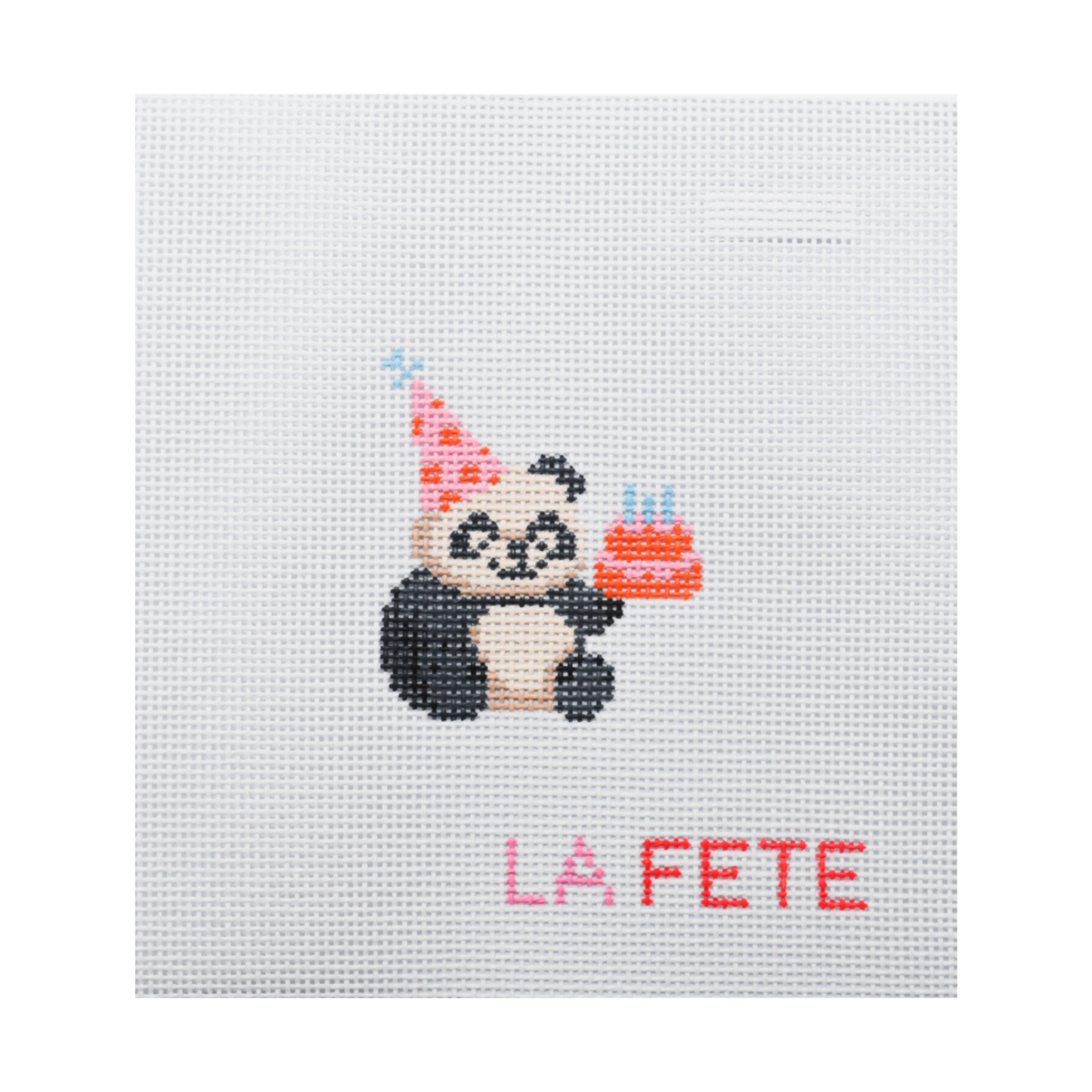 Party Animals - Panda Hand Painted Needlepoint Canvas