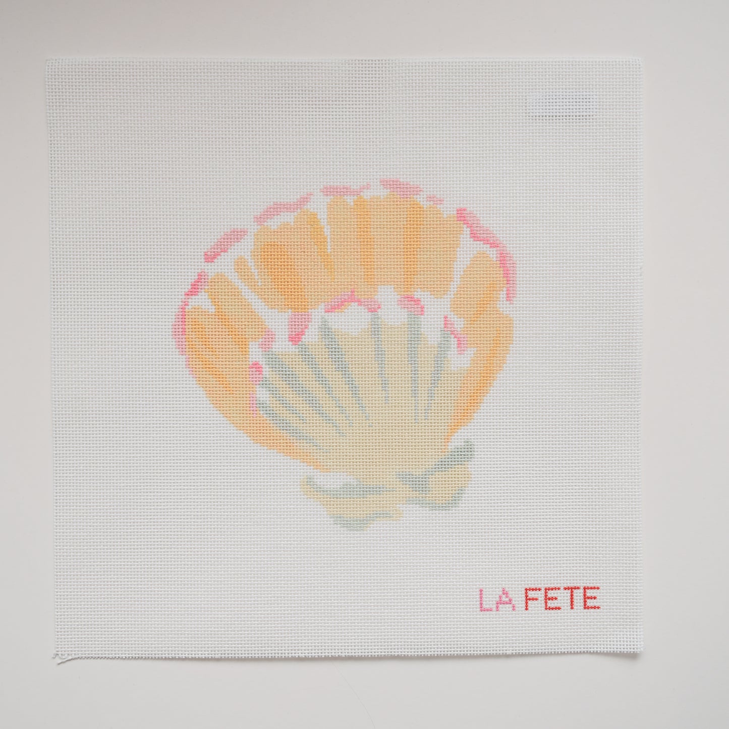 Shell Hand Painted Needlepoint Canvas