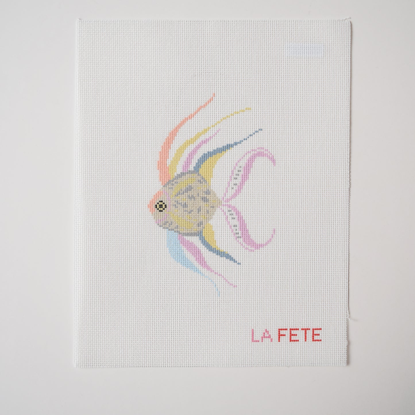 Rainbow Fish Hand Painted Needlepoint Canvas