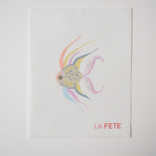 Rainbow Fish Hand Painted Needlepoint Canvas