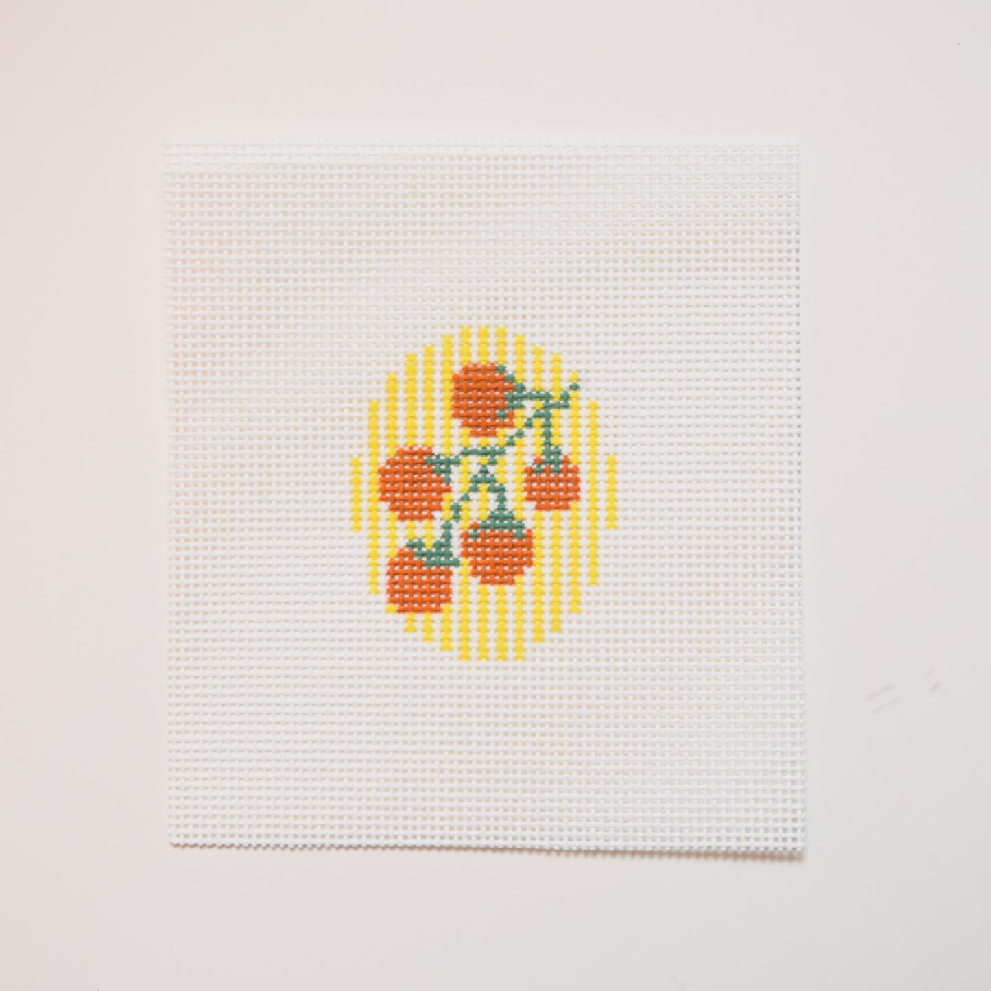 Tomato Charm Hand Painted Needlepoint Canvas