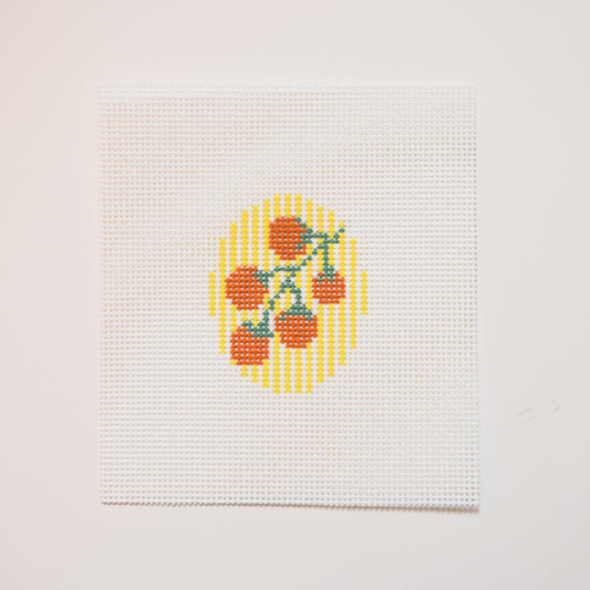 Tomato Charm Hand Painted Needlepoint Canvas
