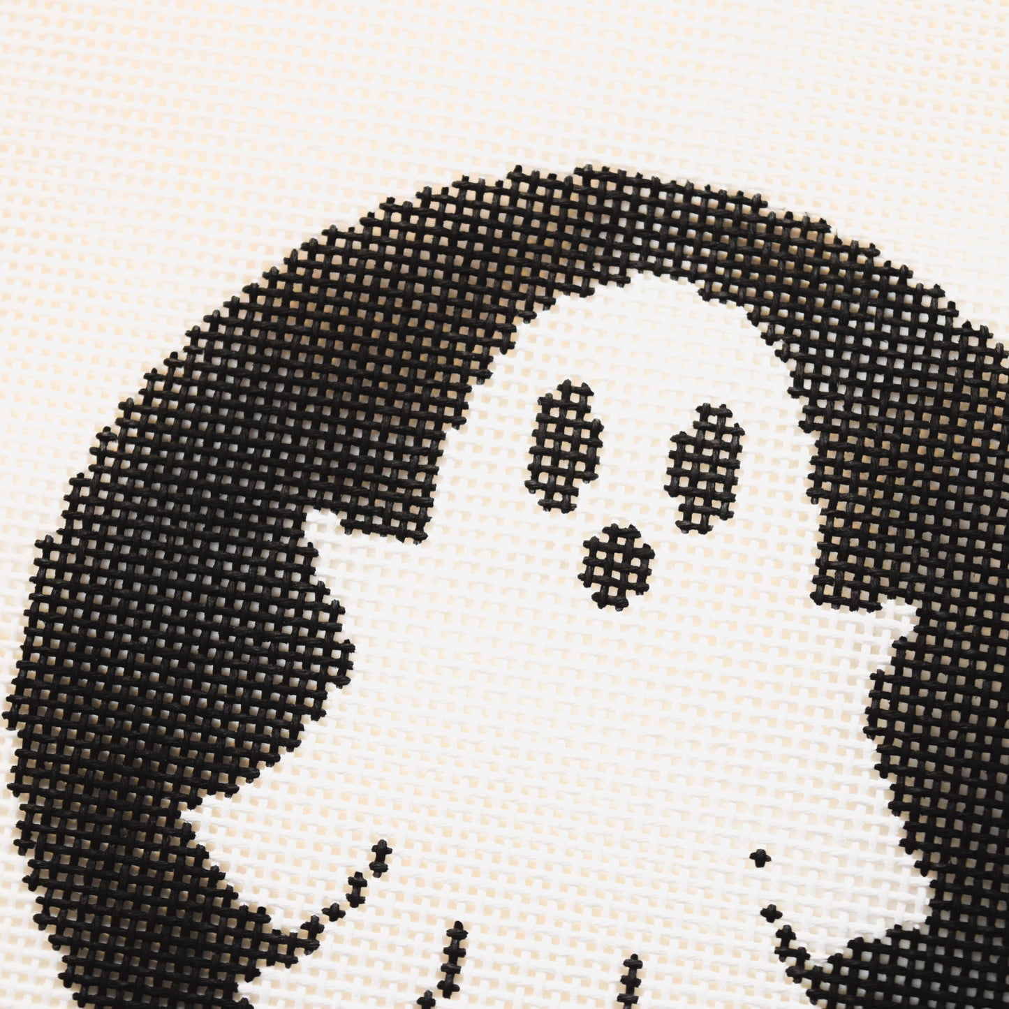 Ghost Halloween Round Hand Painted Needlepoint Canvas