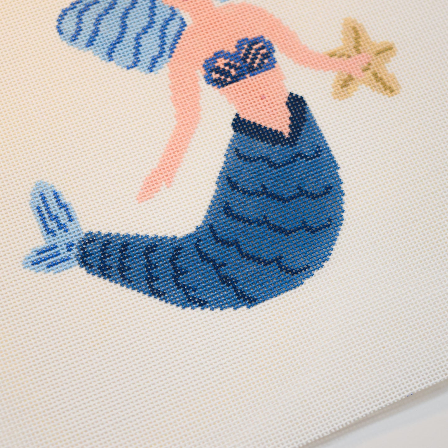 Mermaid Hand Painted Needlepoint Canvas