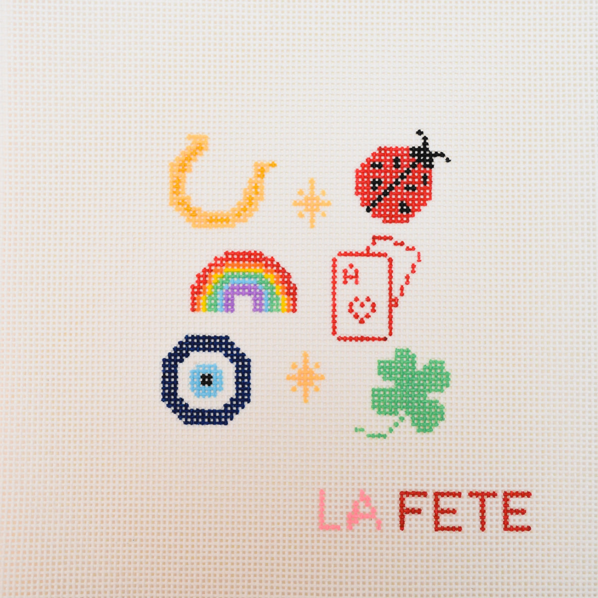 'Pretty Lucky' Hand Painted Needlepoint Canvas