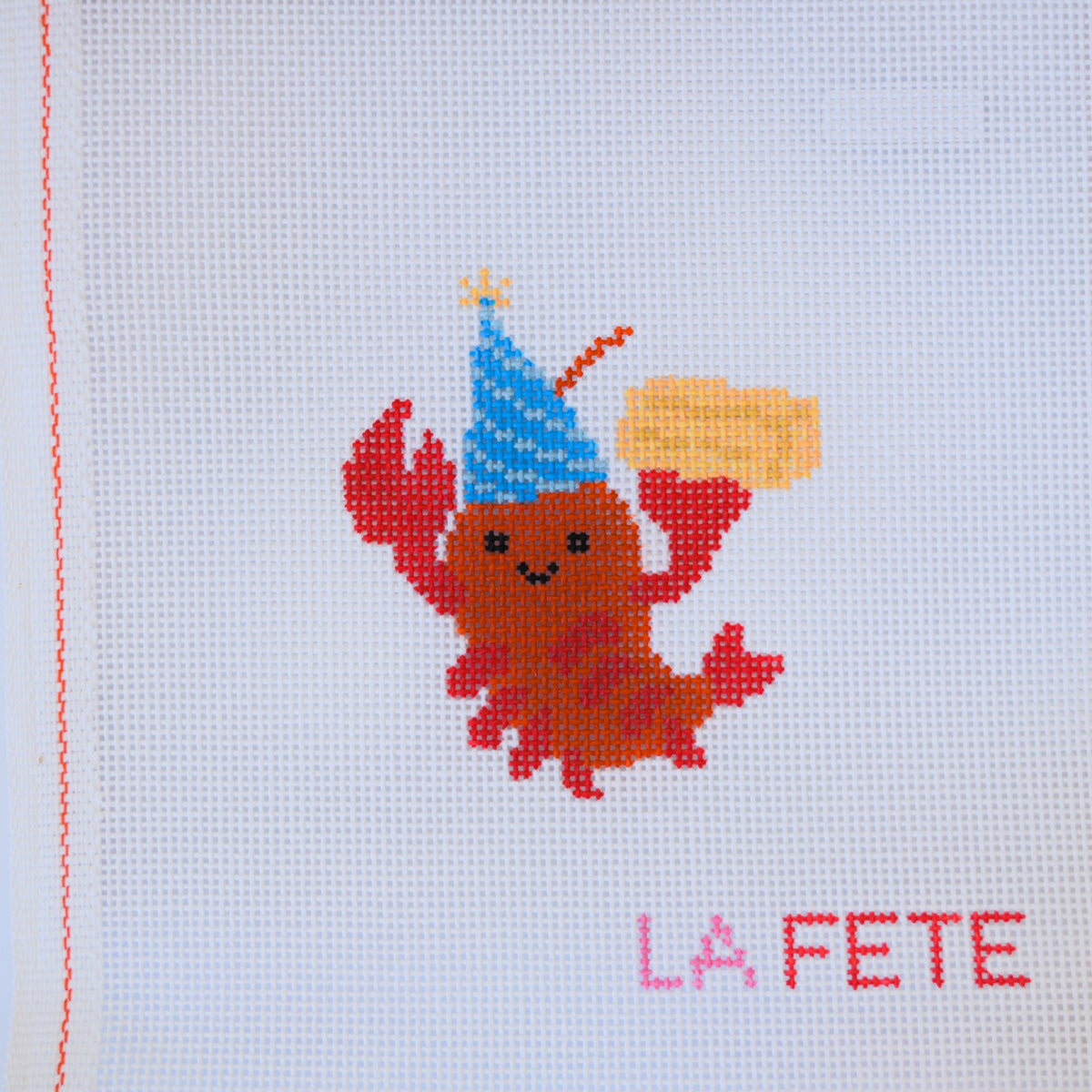 Party Animals - Party Lobster Hand Painted Needlepoint Canvas