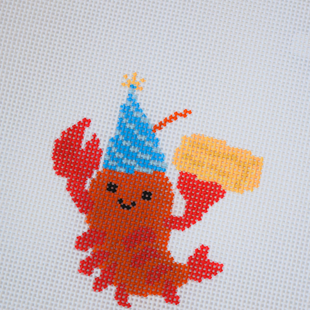 Party Animals - Party Lobster Hand Painted Needlepoint Canvas