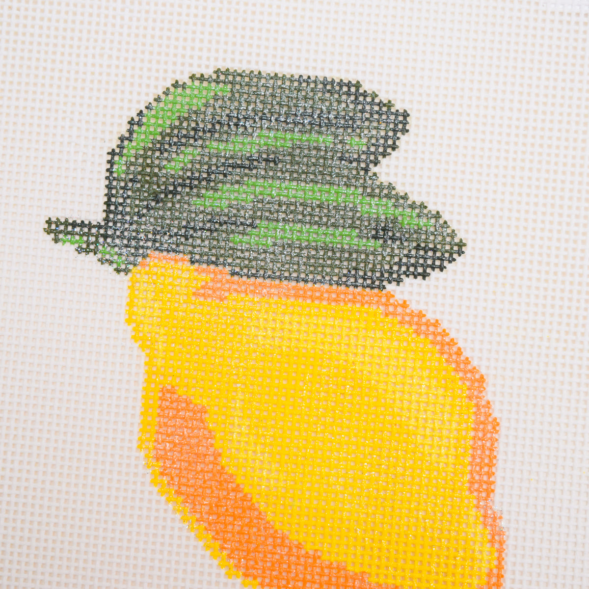 Fruit Gems Lemon Hand Painted Needlepoint Canvas