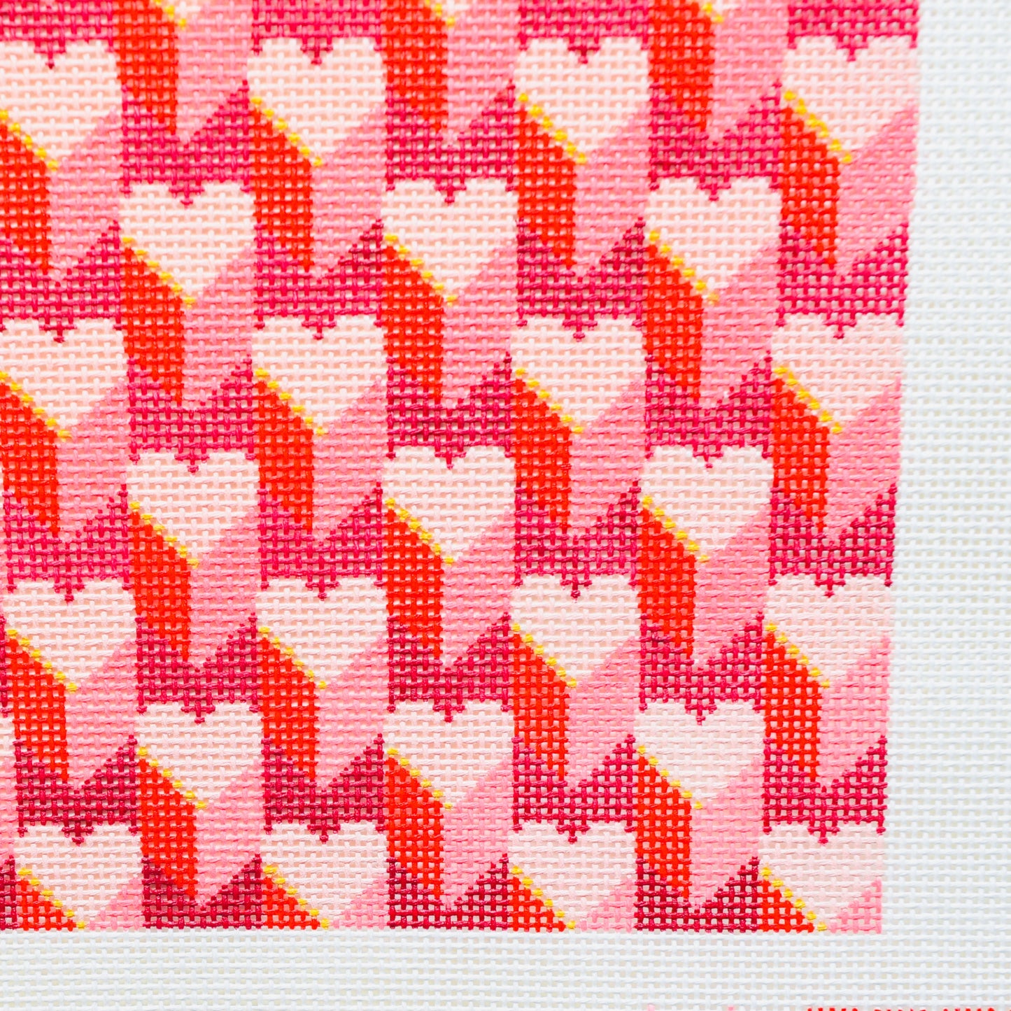 Expanding Hearts Clutch Hand Painted Needlepoint Canvas - Valentine's Day Collection