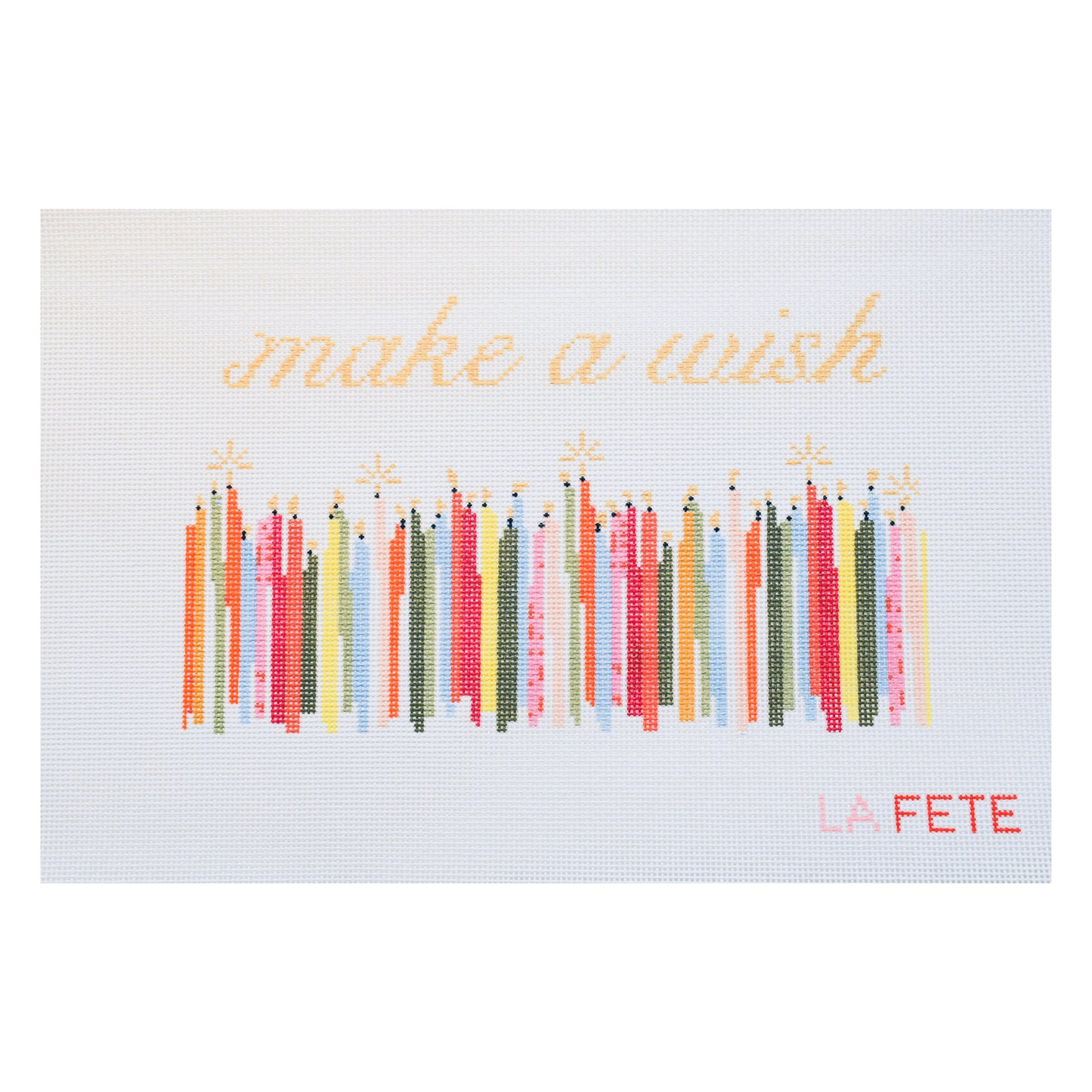 'Make a Wish' Pouch Hand Painted Needlepoint Canvas