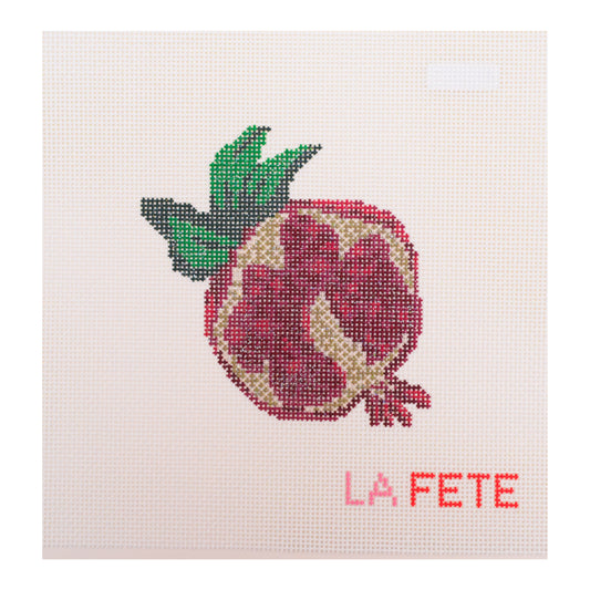 Fruit Gems Pomegranate Hand Painted Needlepoint Canvas