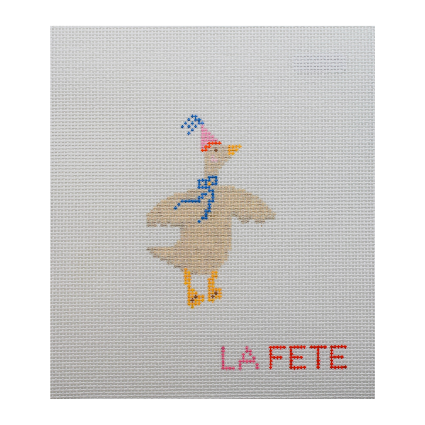 Party Animals - Goose Needlepoint Canvas Hand Painted Needlepoint Canvas