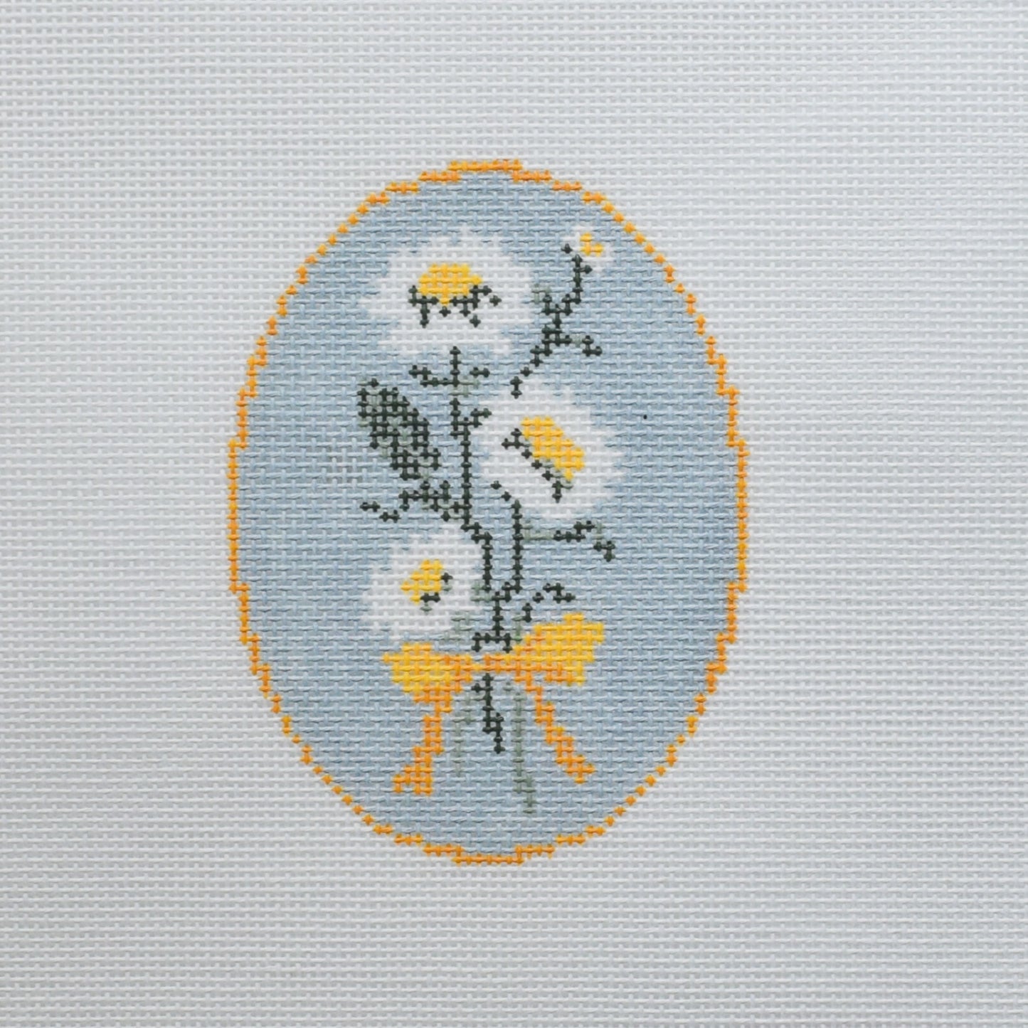 5th Year Anniversary Daisies Flower Series  Hand Painted Needlepoint Canvas