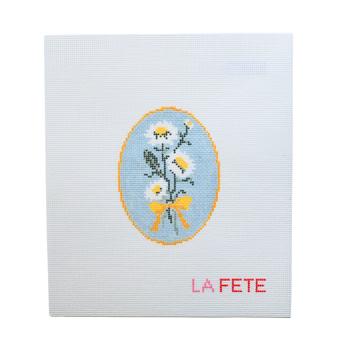 5th Year Anniversary Daisies Flower Series  Hand Painted Needlepoint Canvas
