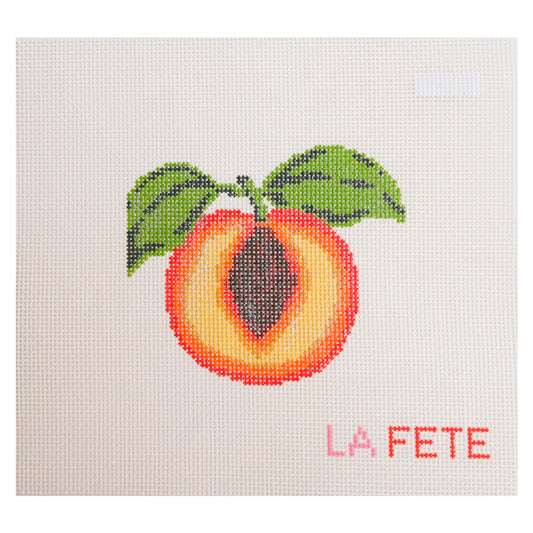 Fruit Gems Apricot Hand Painted Needlepoint Canvas