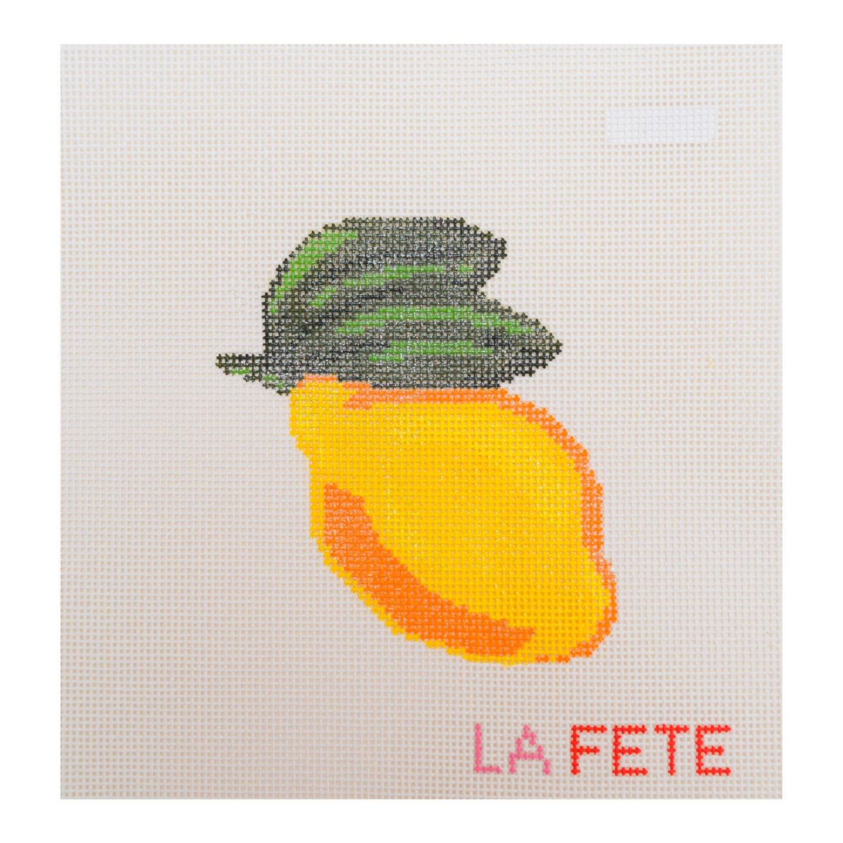 Fruit Gems Lemon Hand Painted Needlepoint Canvas