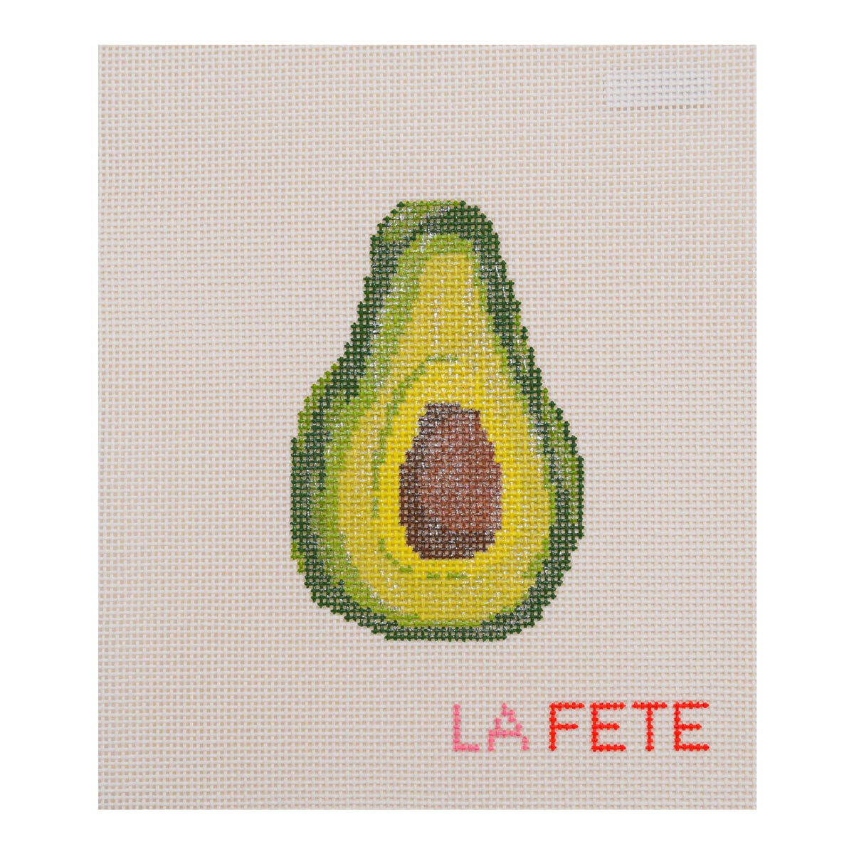Fruit Gems Avocado Hand Painted Needlepoint Canvas