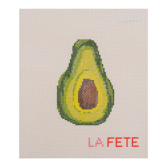 Fruit Gems Avocado Hand Painted Needlepoint Canvas
