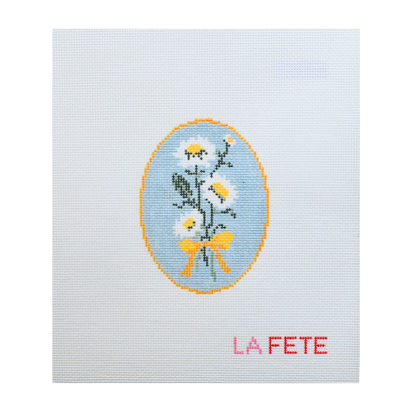 5th Year Anniversary Daisies Flower Series  Hand Painted Needlepoint Canvas