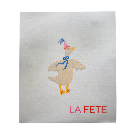 Party Animals - Goose Needlepoint Canvas Hand Painted Needlepoint Canvas