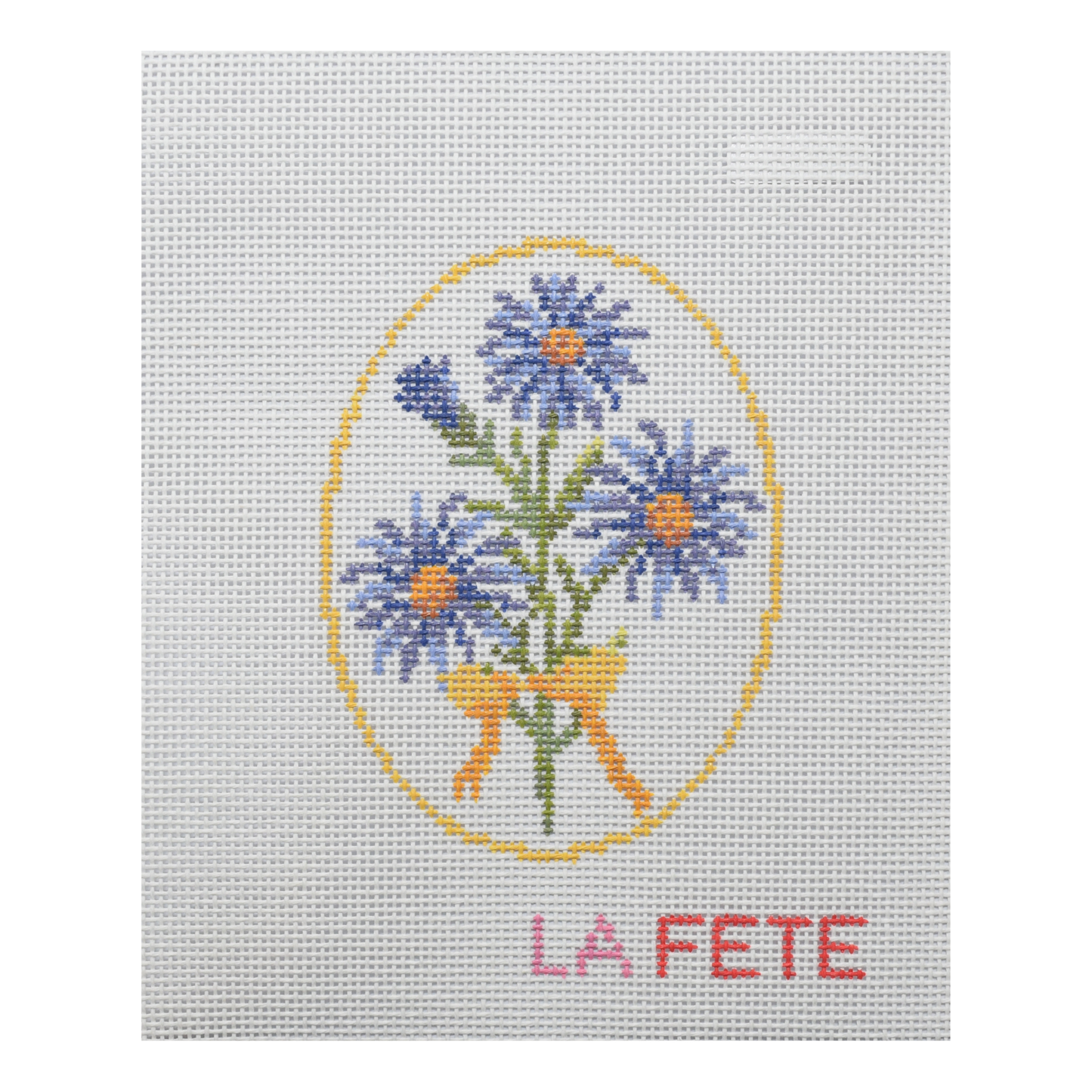 20th Year Anniversary Aster Flower Series  Hand Painted Needlepoint Canvas