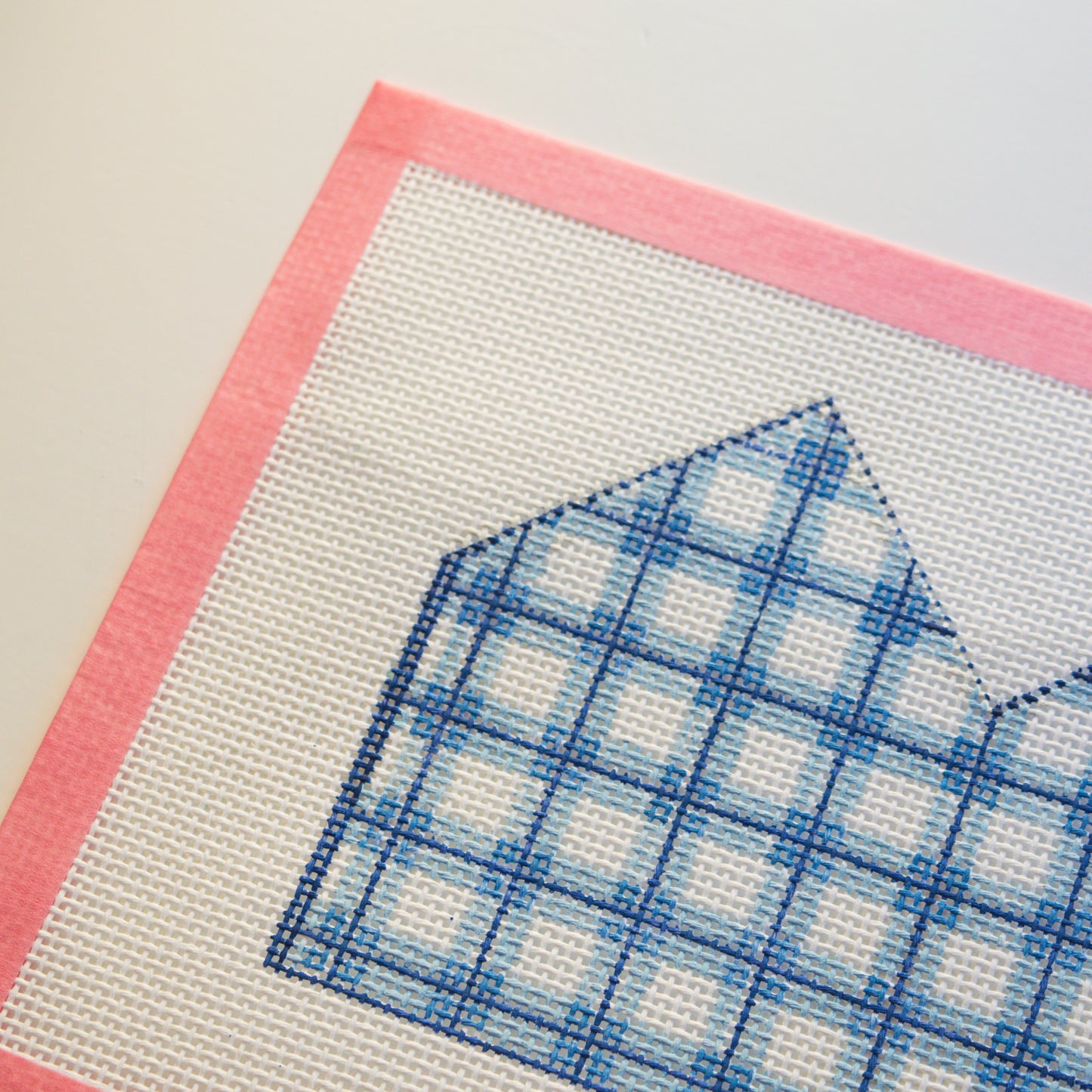 Gingham Birthday Crown Needlepoint Canvas