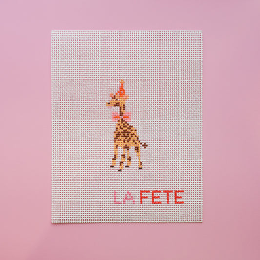 Party Animals - Giraffe Needlepoint Canvas