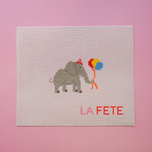 Party Animals - Elephant Needlepoint Canvas